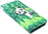 Panda hoesje kunstleer iPhone 8 Plus / 7 Plus