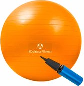 #DoYourFitness - Kantoorbal Fitnessbal  Pilates bal - Gymnastiekbal - Robuuste zitbal en fitness bal ter verbetering van lichaamshouding, coördinatie en balans - 85cm - oranje