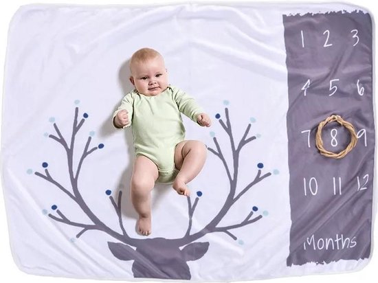 Mijlpaal deken voor babyâ€™s - Mijlpaal deken - Mijlpaaldeken - I am milestone deken - Milestone babydoek - Baby milestone pakket - Fotodeken - Fotoherinnering - Unisex - Het leukste kraamcadeau van 2019 - Babyshower cadeau