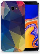 Geschikt voor Samsung Galaxy J4 Plus (2018) TPU Siliconen Hoesje Polygon Dark