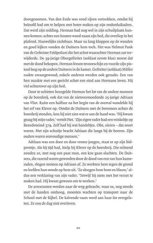 Boekomslag met de titel "Het verraad van Benschop". Een donkere achtergrond met de tekst in witte en rode letters.