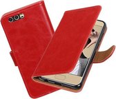 BestCases.nl Huawei Honor 9 Pull-Up booktype hoesje Rood