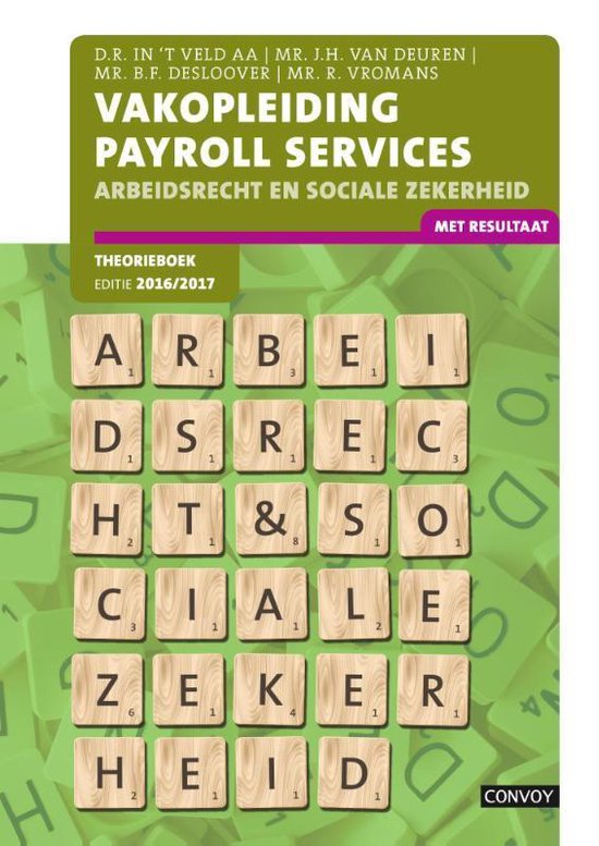 Vakopleiding Payroll Services 2016/2017 Arbeidsrecht en soci ... - cover
