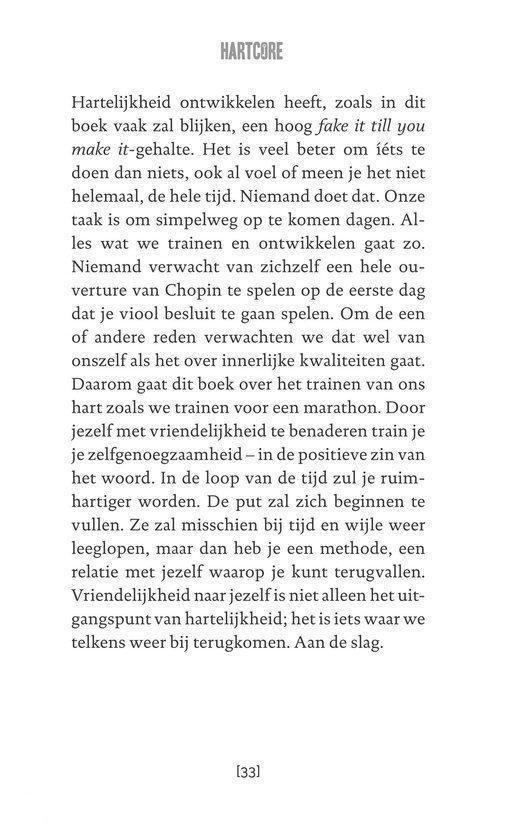 Tekstpagina met kop 'HARTCORE'.