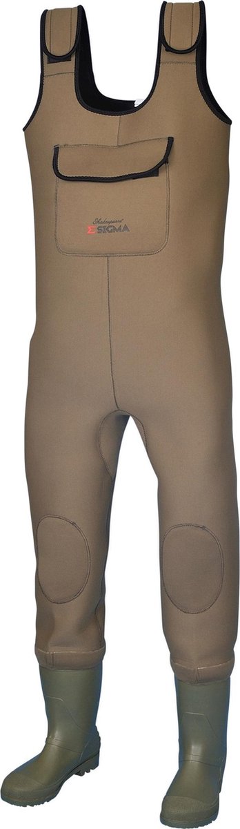 Shakespeare Sigma Neoprene Chest Wader Cleat Sole - 43 - Neopreen - Waadpak