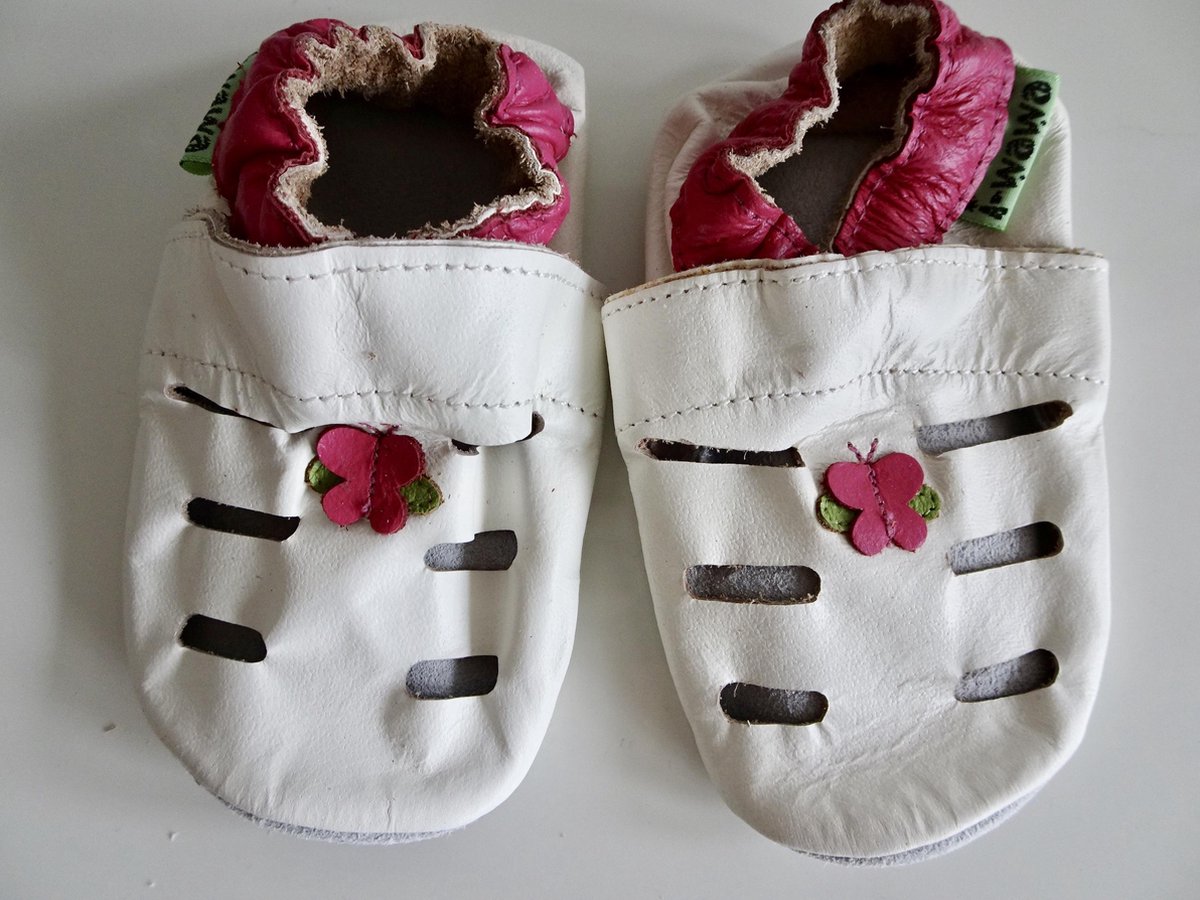 I-Wawa Babyslofjes sandaaltjes wit van maat L (14 cm)