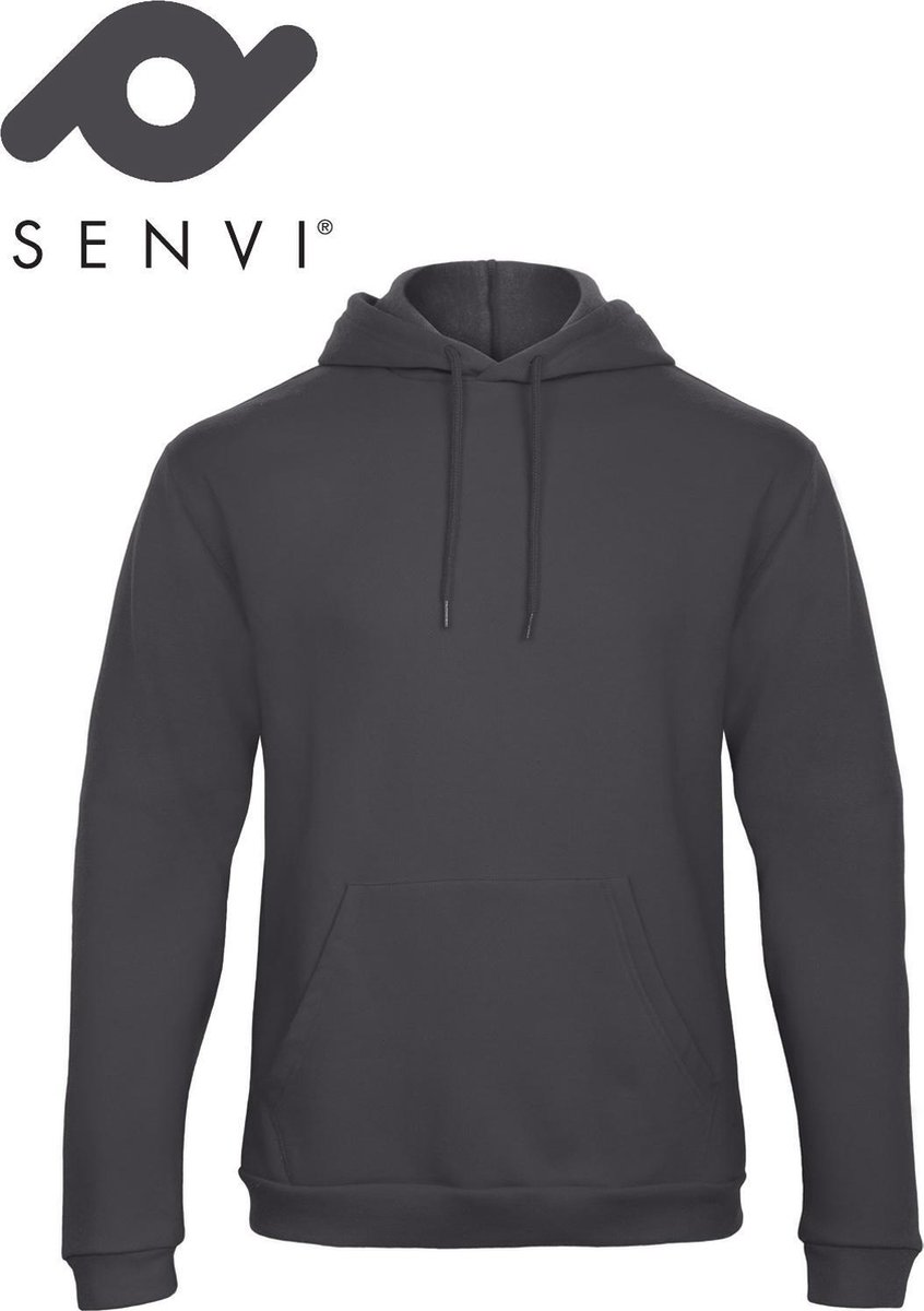 Senvi Fleece Crew Hoodie - Kleur: Antraciet – Maat S