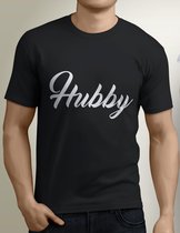 Hubby en Wifey | Hubby Tshirt | Zwart | Large