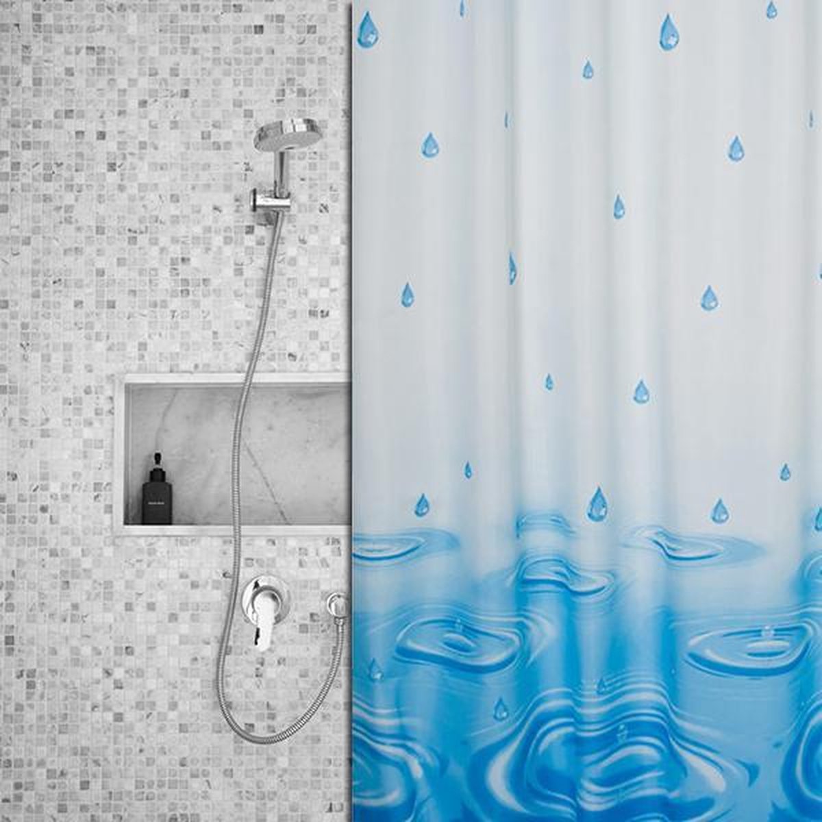 Roomture - douchegordijn - It's raining - 120 x 200