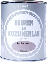 Hermadix deuren & kozijnen lak zijdeglans donker taupe - 750 ml.