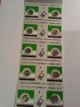 Strip 10 pièces AG1 Batteries | idem LR621, SR621SW, 364 piles | Piles avantageuses