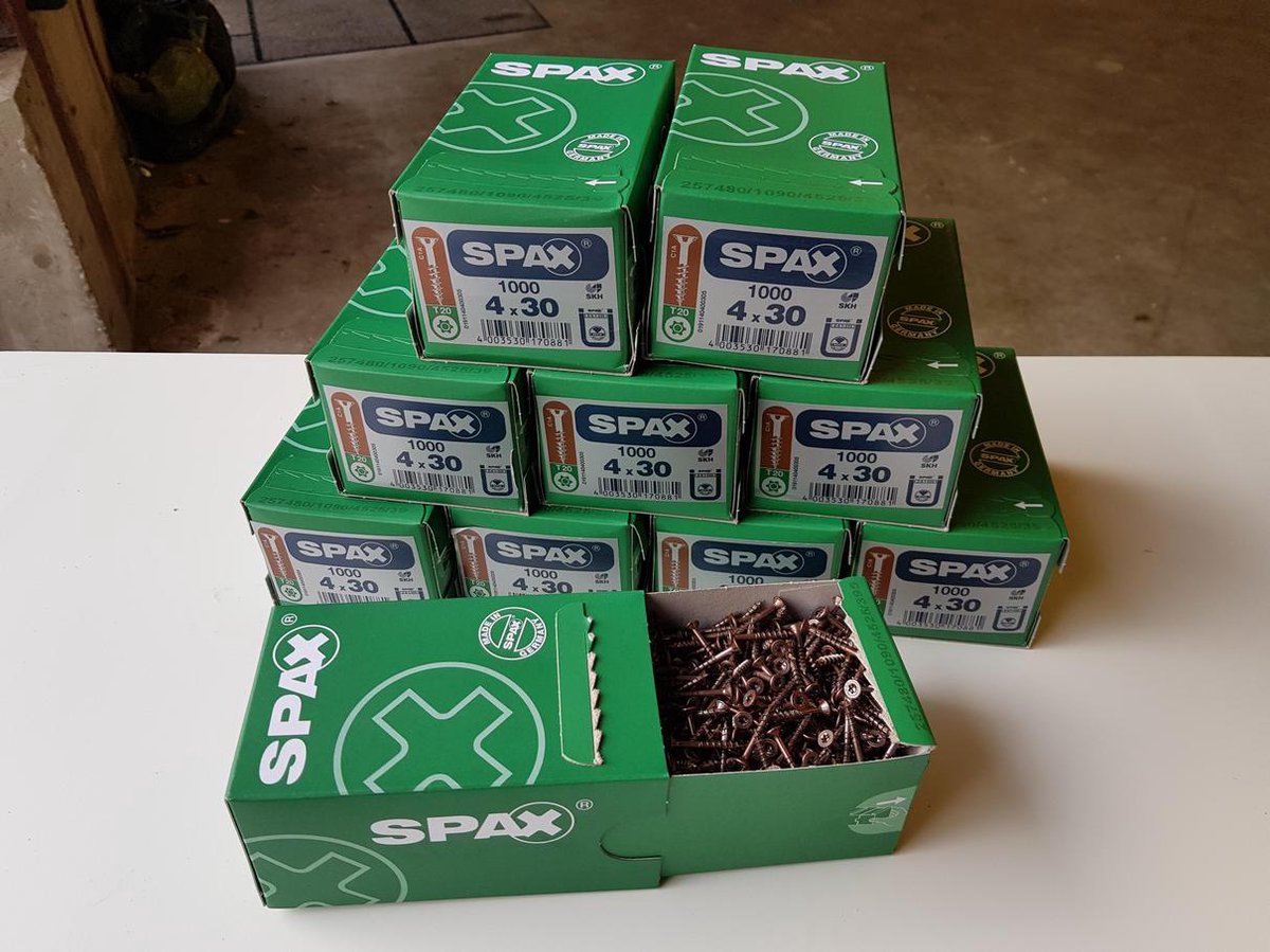 een schuldeiser verliezen zag Spax TORX schroeven T20, 4 x 30 1000 Stuks Spaanplaatschroeven | bol.com