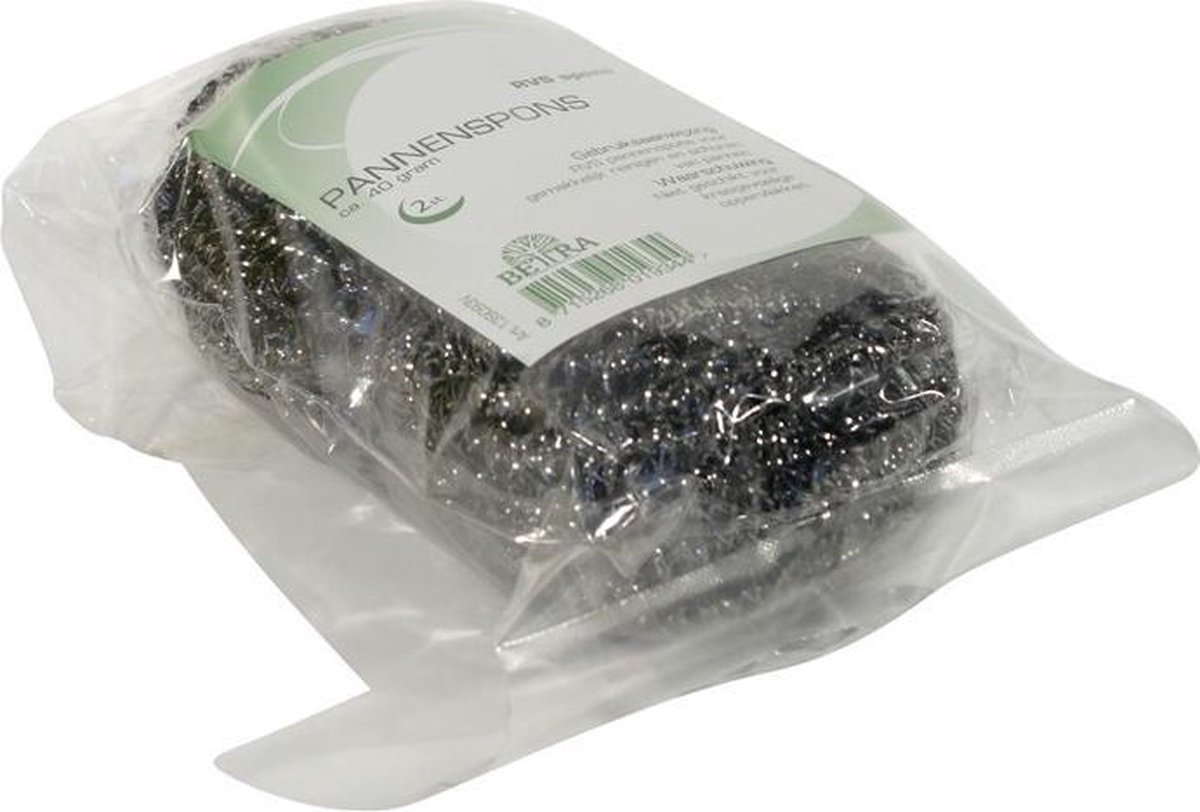 Reinigingsspons RVS 40-grams set à 2