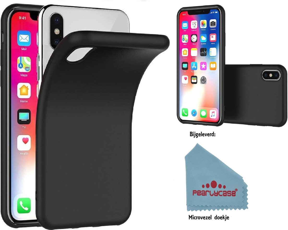Pearlycase® Zwart Tpu Siliconen Case geschikt voor Apple iPhone XS Max