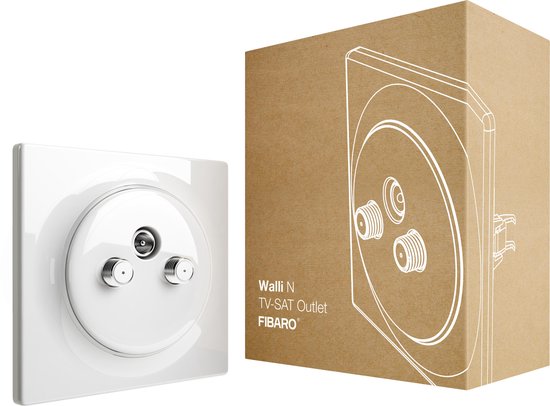 FIBARO Walli N TV-SAT Outlet - Wit - Klassiek basiselement