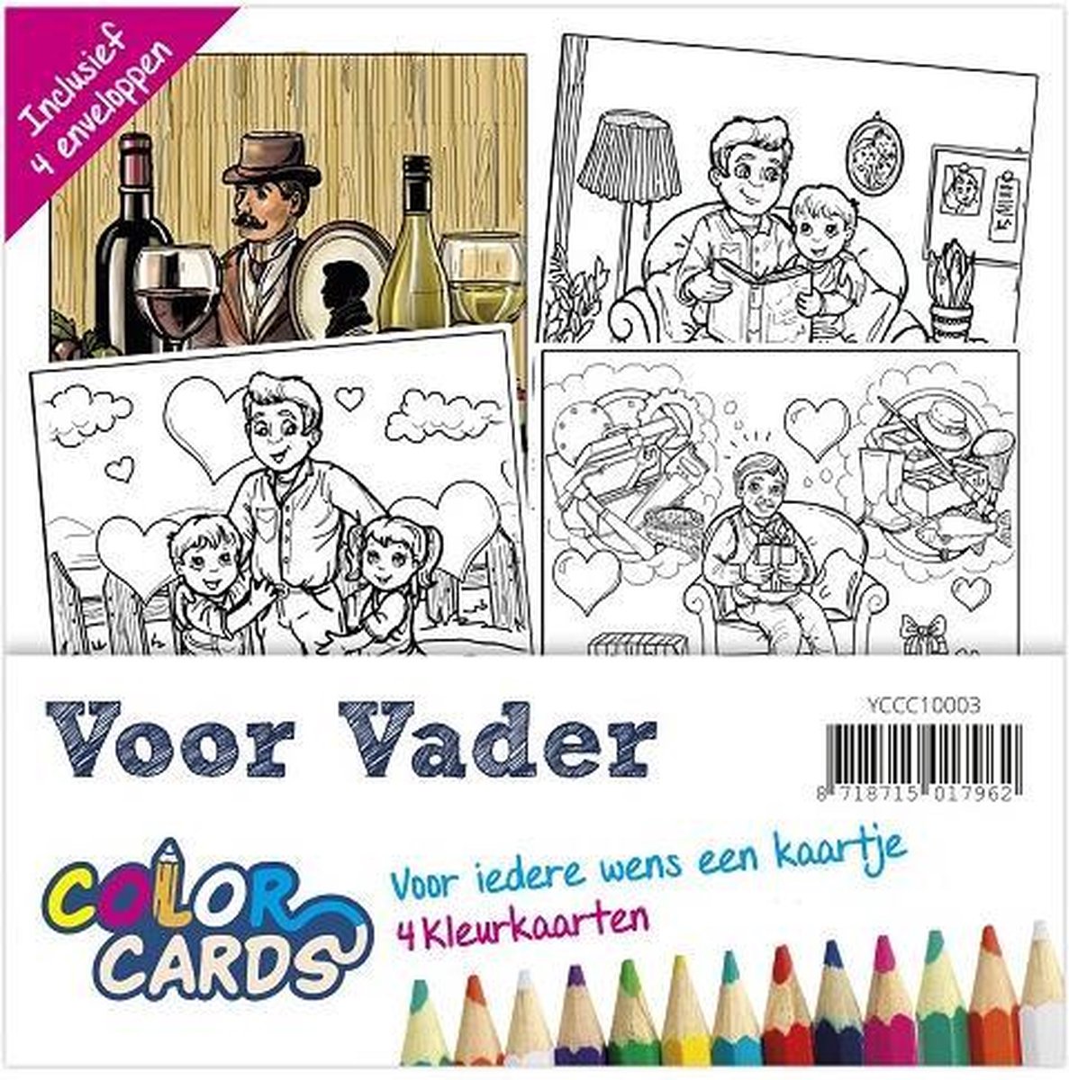 Color Cards 3 - Yvonne Creations - Voor Vader