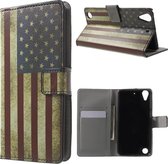 HTC Desire 530 / 630 USA vlag agenda wallet hoesje