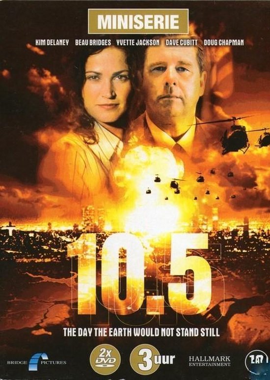 Miniserie '10.5' met Kim Delaney en Beau Bridges, met explosie en helikopters.