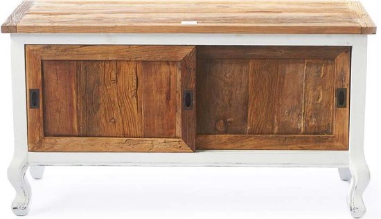 verontschuldigen straal uitblinken Rivièra Maison Driftwood Flatscreen Side Table - Tv meubel - 120 cm -  Wit/Hout | bol.com