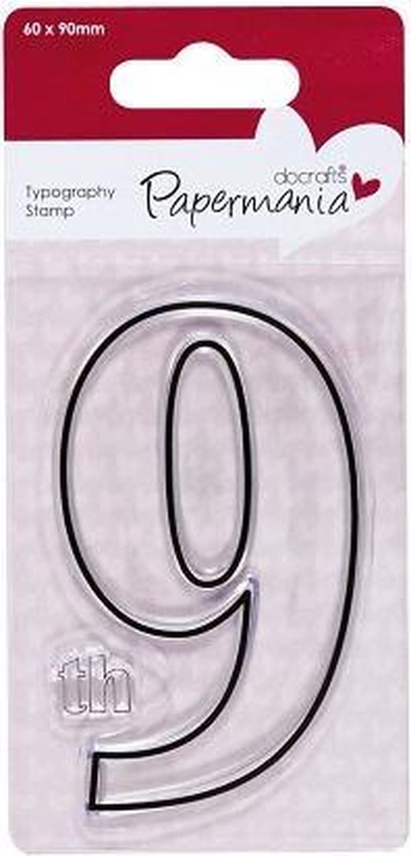 60 x 90mm Typography Clear Stamp - 9