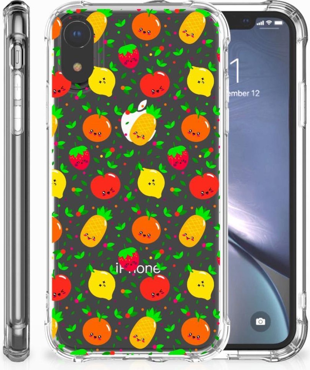 TPU Case Anti-Shock voor Apple iPhone Xr Beschermhoes Fruits