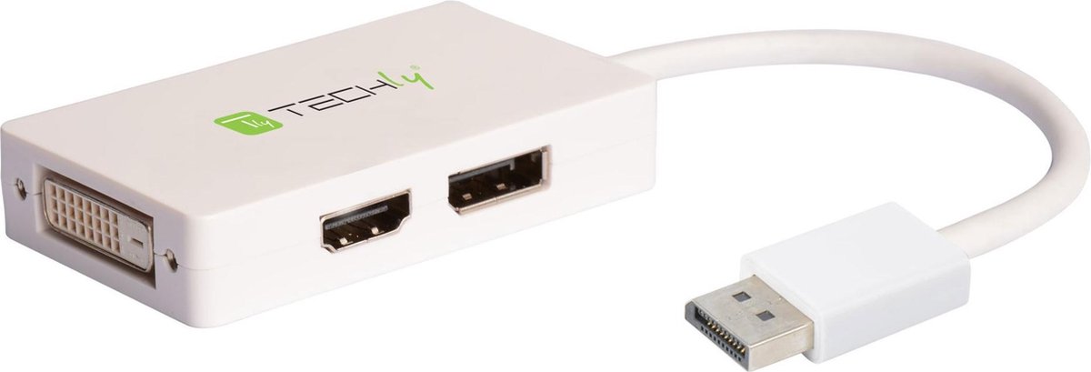 Techly 3-in-1 Adapter van DisplayPort naar DVI, HDMI en DisplayPort