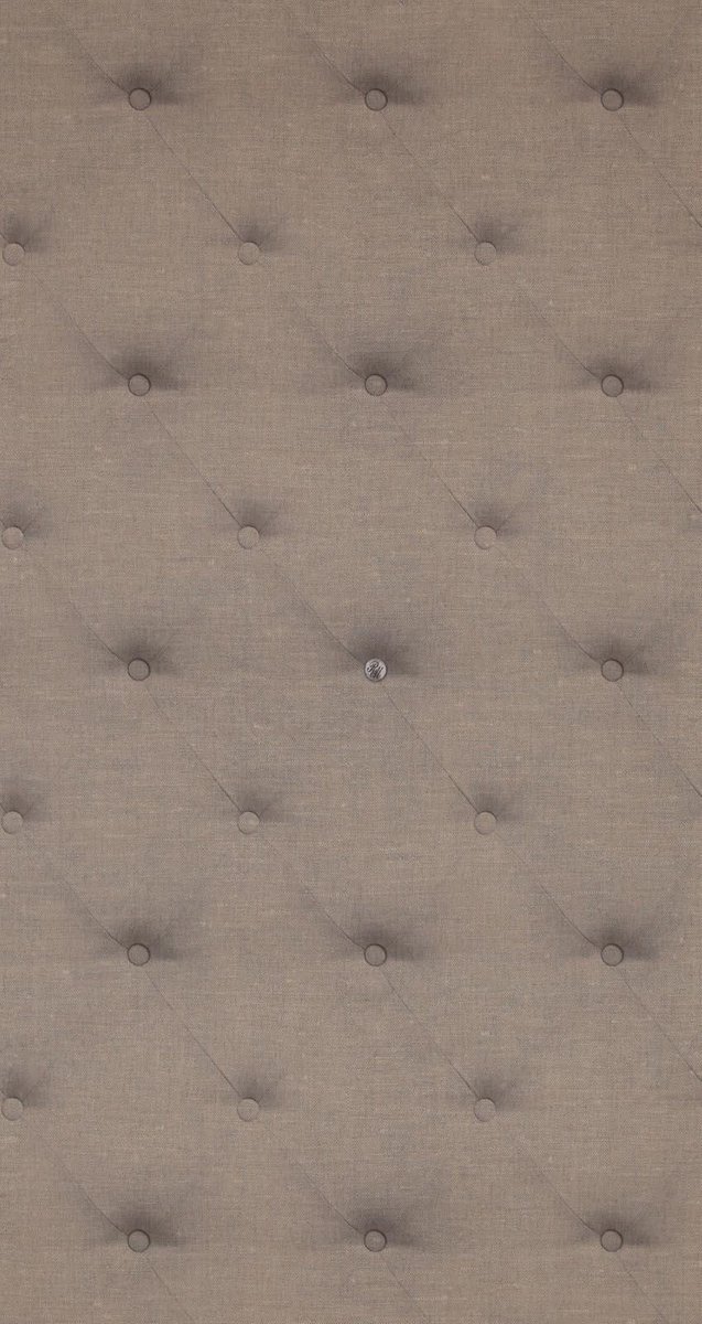 Rivièra Maison R.M Anvers Linen Button - Behang - 1 m x 53 cm - Café Noir