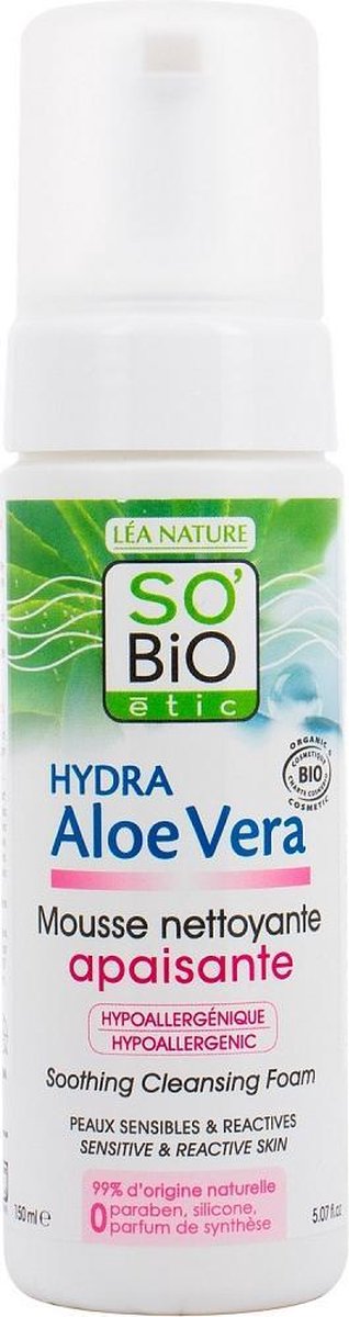 SO'BiO etic Soothing Cleansing Foam Hydra Aloe Vera 150ml