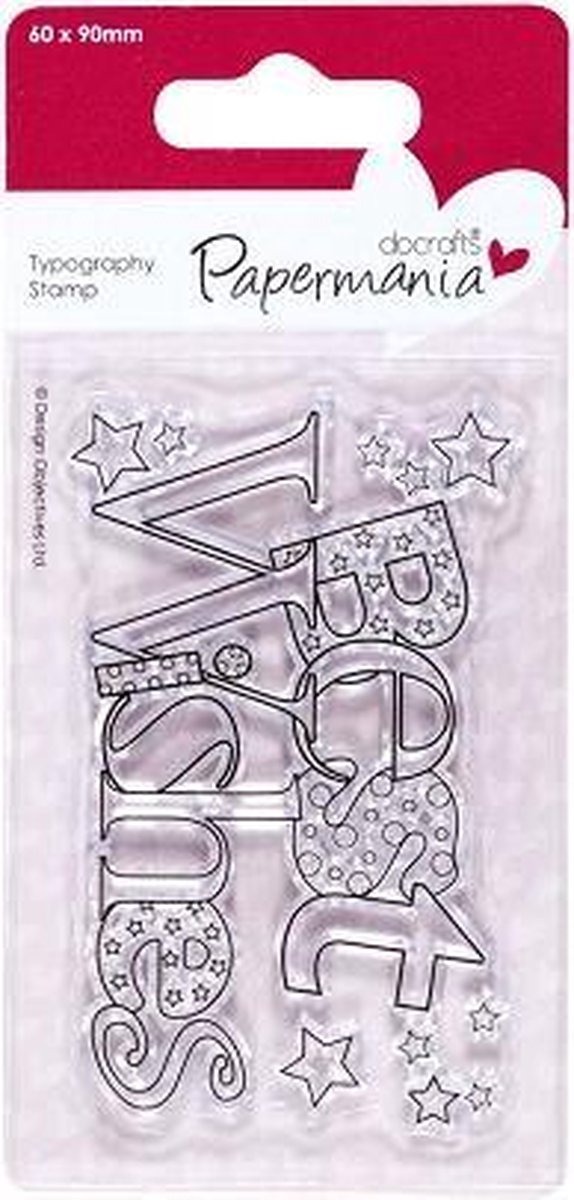 60 x 90mm Typography Clear Stamp - Best Wishes