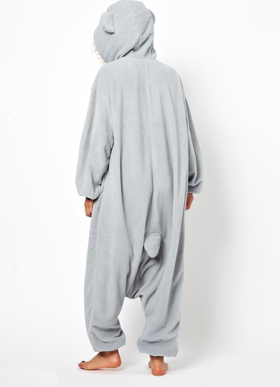 KIMU Onesie koala pak grijs beer kostuum - maat M-L - koalapak jumpsuit  huispak | bol.com