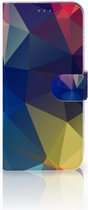 Bookcase Geschikt voor Samsung Galaxy A50 Polygon Dark