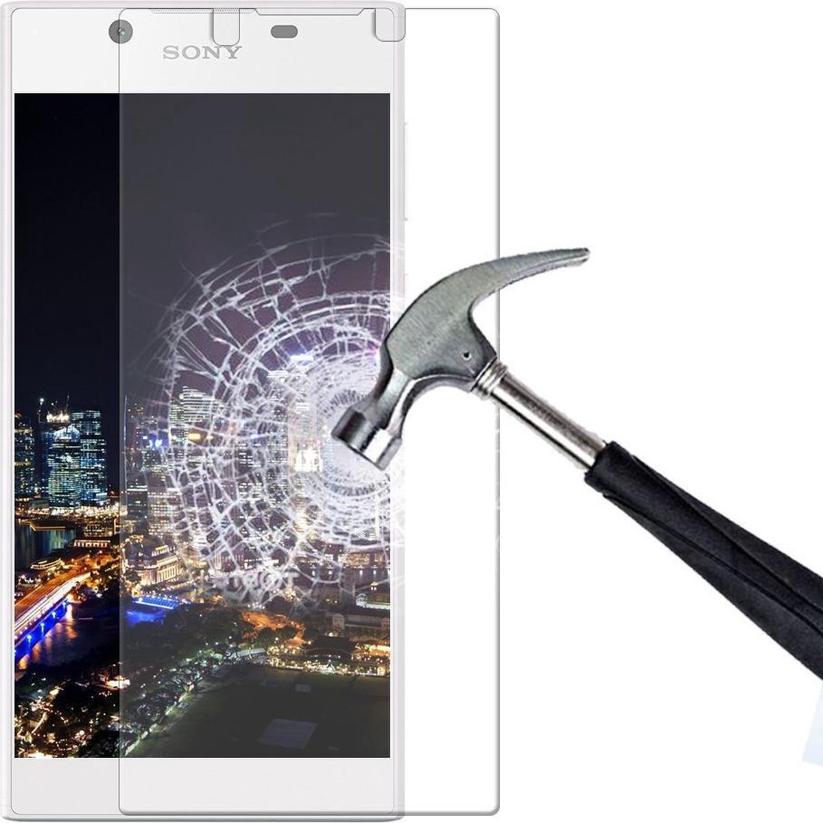 2 Stuks Pack Sony Xperia L1 Tempered glass / Glazen screenprotector 2.5D 9H
