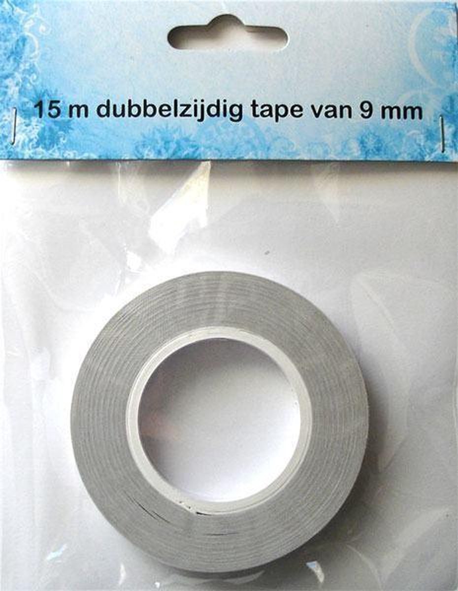 Nellie Snellen tissue tape dubbelzijdige dubbelzijdig klevende tape 15 mtr x 9 mm breed