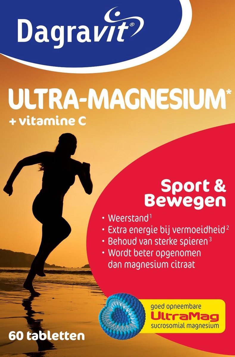 Dagravit Ultra-Magnesium Sport & Bewegen met Vitamine C - 60 tabletten |  bol.com