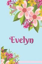 Evelyn Personalized Blank Lined Journal Notebook