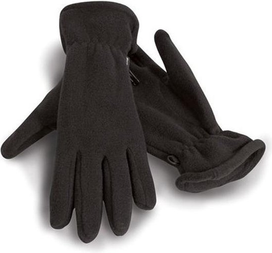 Zwarte warme fleece handschoenen voor volwassenen S | bol.com