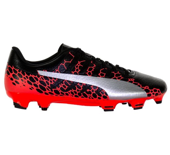 Puma evoPOWER Vigor 4 Graphic FG Voetbalschoenen - Maat 43 - Mannen -  zwart/zilver/rood | bol.com