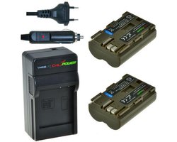 2 x BP-511A accu's voor Canon - inclusief oplader en autolader - Origineel ChiliPower