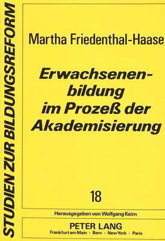 Erwachsenenbildung im Prozeß der Akademisierung - cover