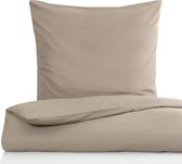 Lumaland - Dekbedovertrek incl. kussenhoes - YKK ritssluiting - 135x200cm + 80x80cm - Taupe