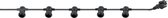 Partysnoer 10x E27 fitting 10m zwart