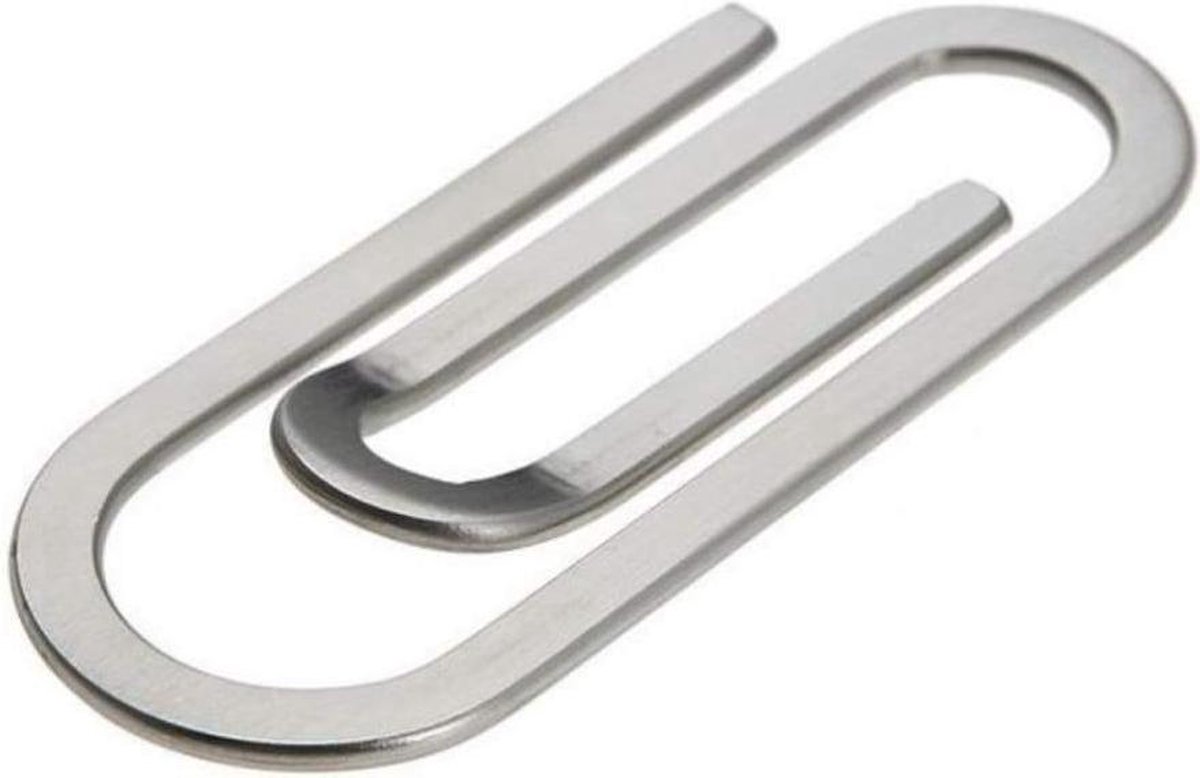 Paperclip Geldclip | Silver Zilverkleurig | New 2018