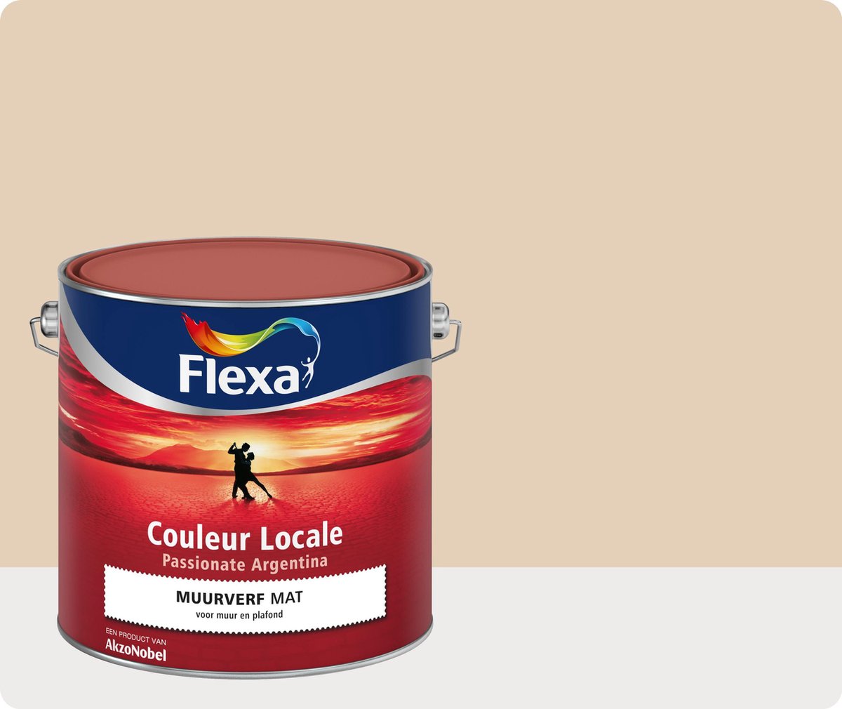 Flexa Couleur Locale - Muurverf Mat - Passionate Argentina Mist - 7045 - 2,5 liter