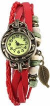 Fako® - Armband Horloge - Blad - Rood