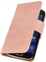 Devil Booktype Wallet Case Hoesjes voor Galaxy S4 mini i9190 Licht Roze