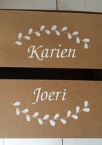 Enveloppendoos gepersonaliseerd | Bruiloft | Cards | Kraft | Rustic Country |  25 x 25 cm