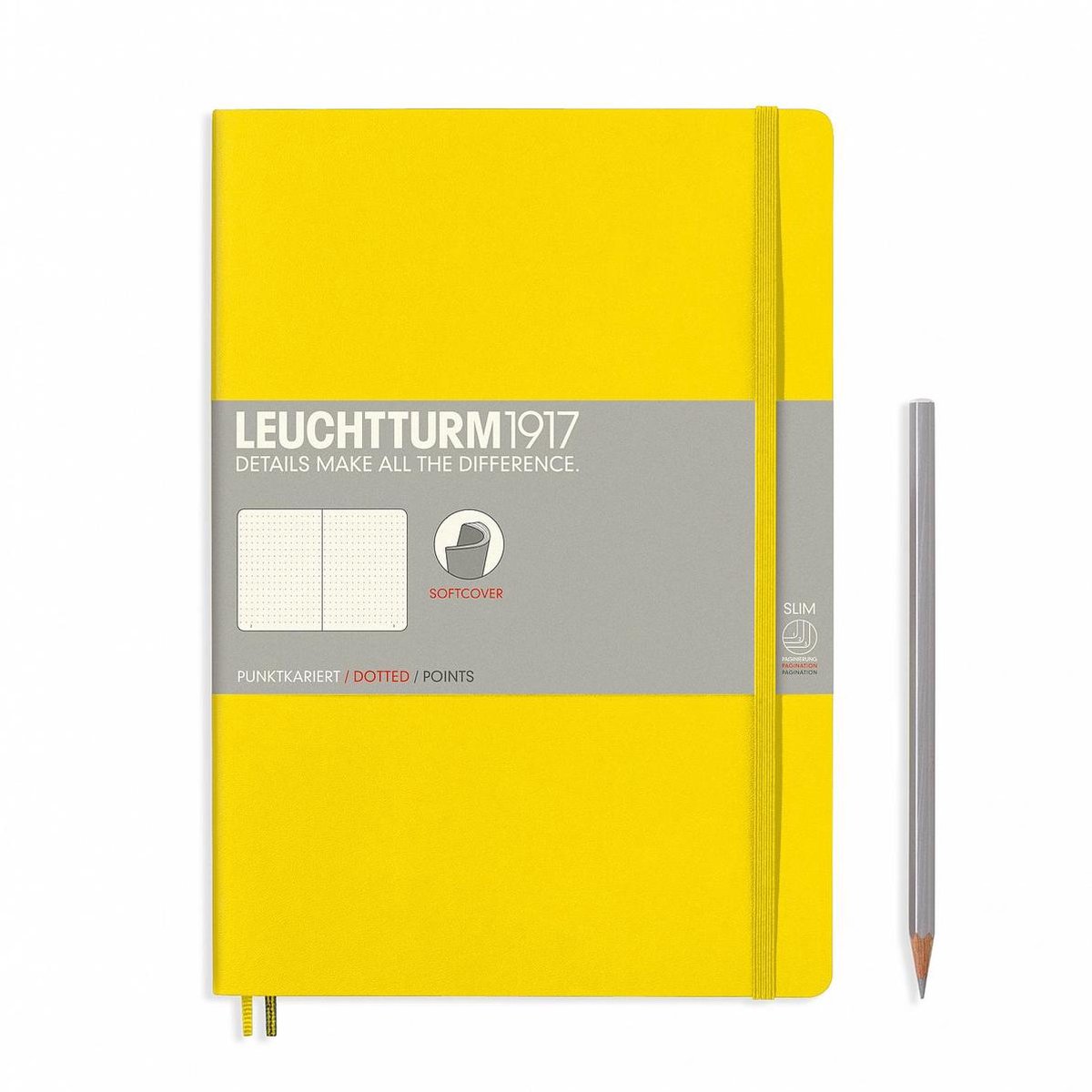 Leuchtturm1917 Notitieboek Composition B5 – Softcover – Puntjes – Geel