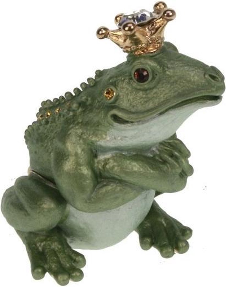 Doosje Kikker met kroontje 3x3x4cm h
