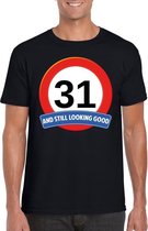 Verkeersbord 31 jaar t-shirt zwart heren M