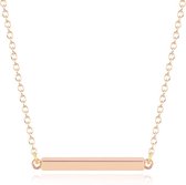 LGT Jewels Dames ketting Horizontale Staaf Bar Rose